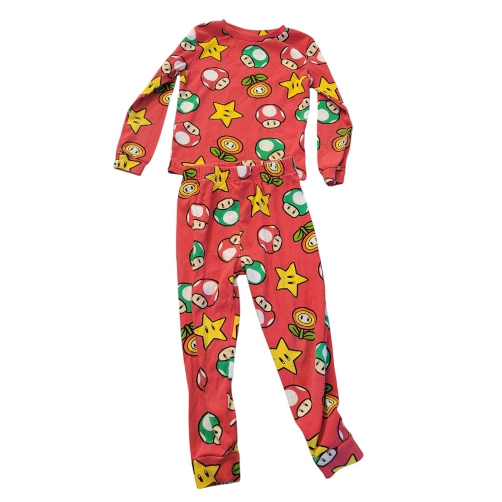 Kids Super Mario Snug Fit Cotton Pajamas - Multi Size 6